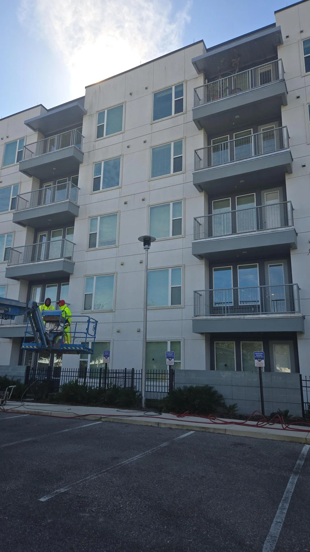 Commercial building exterior renovation